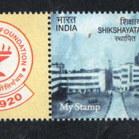 India 2020 Shikshayatan Foundation Architecture My stamp MNH # M35