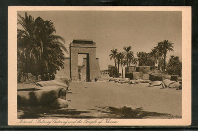 Egypt Karmak Gatrway & Temple of Khonsu View / Picture Post Card # PC094