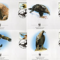 Macedonia 2001 WWF Imperial Eagle Birds of Prey Wildlife Animal Sc 206 FDCs # 285