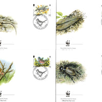 Jersey 2004 WWF Wildlife Animals Bird Insect Reptiles Lizard Sc 1134-7 FDCs # 345