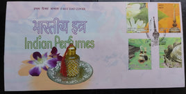 India 2019 Indian Perfumes Agarwood Orange Blossom Flower Fragrance Stamps Phila-3632-35  FDC