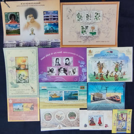 India 2025 Year Pack of 11 M/s on Joints Issue Railway Cinema Flower Plant Hindu Mythology MNH