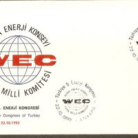 Turkey 1990 Energy Congress of Turkey Wild Flowers Emblem Globe Sc 2479 FDC ++B988-63
