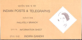 India 1984 Indira Gandhi Phila-985 Blank Folder