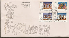India 1991 Tribal Dances Phila-1276-79 FDC
