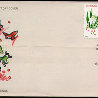 India 1991 Greeting Phila-1301 Se-tenant Pair FDC