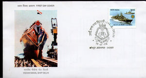 India 1998 I. N. S. Delhi Naval Ship Phila-1652 FDC