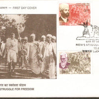 India 1999 Heroes of Struggle for Freedom Mahatma Gandhi 4v Phila 1693-96 FDC
