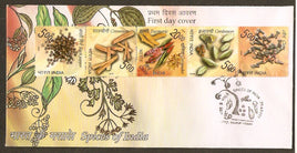 India 2009 Spices of India Black Pepper Cinnamon Phila-2465 Se-tenant FDC