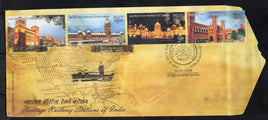 India 2009 Heritage Railway Stations of India Setenant Phila-2499a FDC