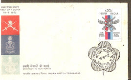 India 1972 Greeting to Our Forces Military Phila-554 FDC
