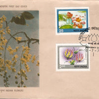 India 1977 Indian Flowers Lotus Tree Plant Phila-724-27 FDC