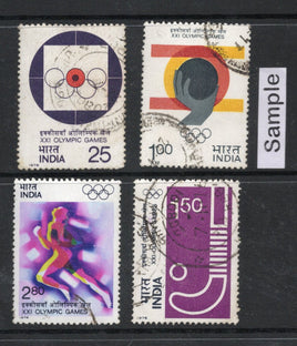 India 1976 XXI Olympic Games Montreal Sports Phila-691a Used Stamp Set # 983
