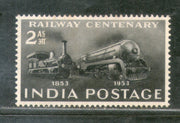 India 1953 Railway Centenary Steam Locomotive Phila-307 Mint Without Gum # 451