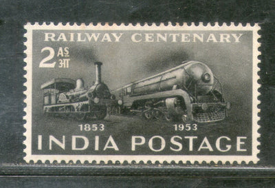 India 1953 Railway Centenary Steam Locomotive Phila-307 Mint Without Gum # 451