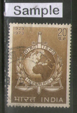 India 1973 Interpol Police Phila-590 Used Stamp