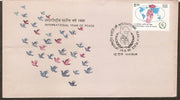 India 1986 International Peace Year Phila-1052 FDC