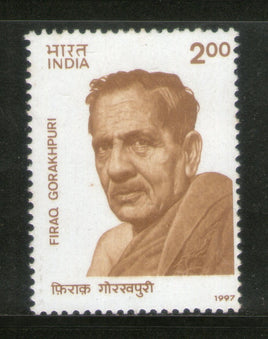 India 1997 Firaq Gorakhpuri Poet & Writer Phila-1557 MNH