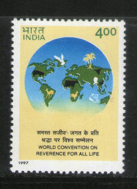India 1997 World Convention on Reverence for All Life Phila-1585 MNH