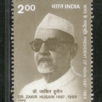 India 1998 Dr. Jakir Hussain President Phila-1621 MNH