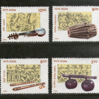 India 1998 Indian Musical Instruments Phila 1662-65 MNH