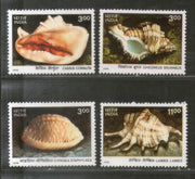India 1998 Sea Shells of Andman & Nicobar Islands Phila 1666-69 MNH