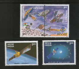 India 2000 India's Space Programme Satellite Orbit 4v Phila 1782-85 MNH
