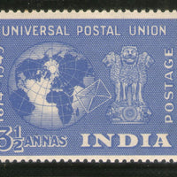 India 1949 3½ As UPU Universal Postal Union Phila-292 Mint Without Gum # 539