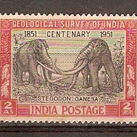 India 1951 Geological Survey Elephant Pre Historic Animal Phila-298 1v Without Gum # 296