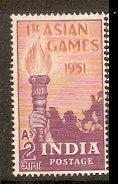 India 1951 2As First Asian Games Phila-299 1v Mint Without Gum # 103