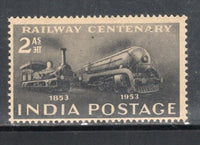 India 1953 Railway Centenary Steam Locomotive Phila-307 MNH