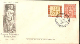India 1961 Archaeological Survey of India Phila-362-63 FDC