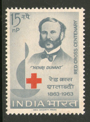 India 1963 Red Cross Centenary Henry Dunant Phila-383 Mounted Mint # 1665