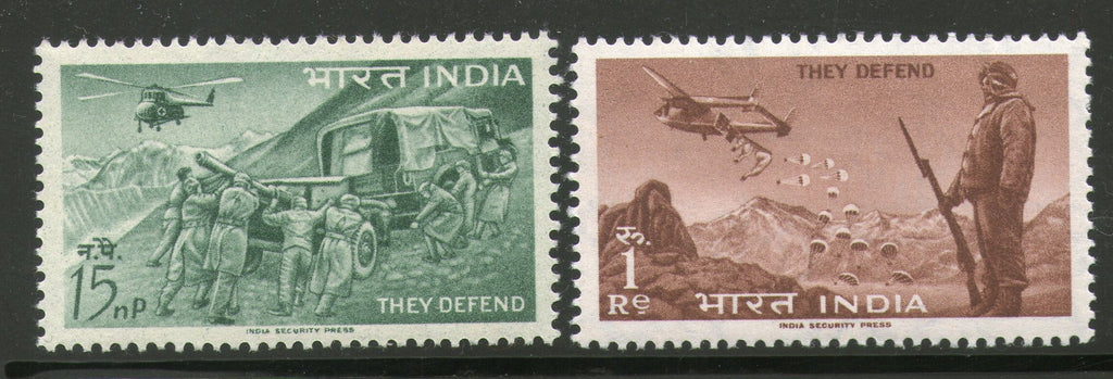 India 1963 Defence Campaign Military Parachute Phila-385 Mounted Mint # 1266