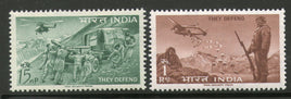 India 1963 Defence Campaign Military Parachute Phila-385 Mounted Mint # 1266