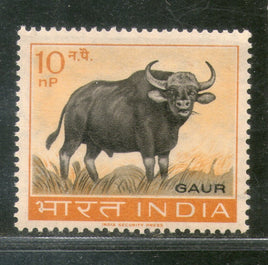 India 1963 Animal Wildlife - Gaur Bison Phila-388 Mounted Mint # 1876