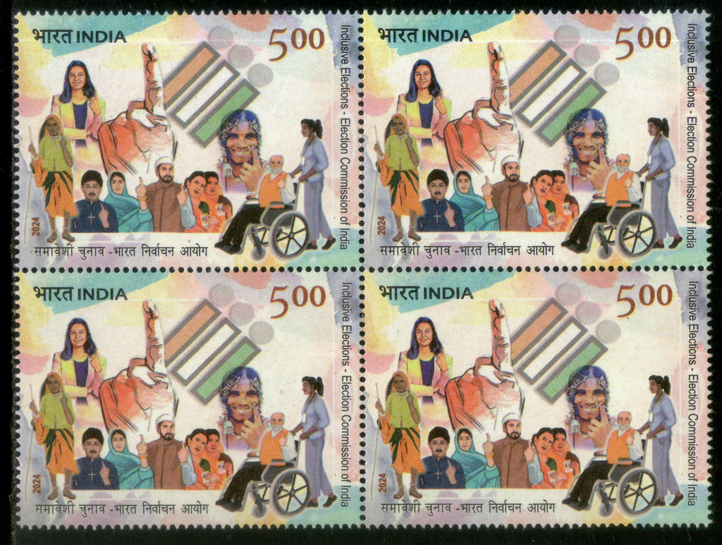 India 2024 Election Commission of India Inclusive Elections 1v BLK/4 MNH