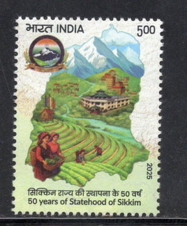 India 2025 Sikkim, 50 Years of Statehood 1v MNH
