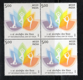 India 2025 11th International Day of Yoga BLK/4 MNH