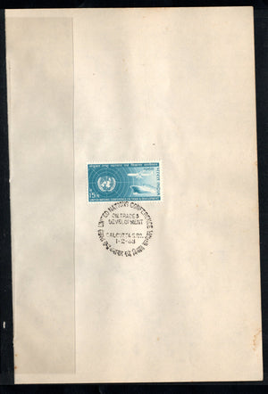 India 1968 UN Trade & Development Phila-459 1v FD Cancelled on Plain Paper