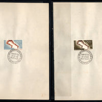 India 1968 XIX Olympic Games Mexico Phila-467-68 2v Set FD Cancelled on Plain Paper