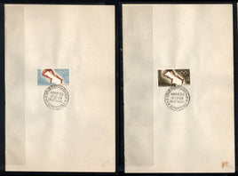 India 1968 XIX Olympic Games Mexico Phila-467-68 2v Set FD Cancelled on Plain Paper