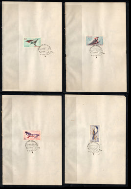 India 1968 Indian Birds Phila-476-79 4v Set FD Cancelled on Plain Paper