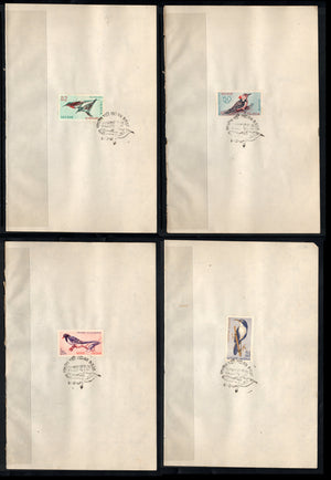 India 1968 Indian Birds Phila-476-79 4v Set FD Cancelled on Plain Paper