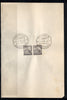 India 1967 Somnath Temple 4th Definitive series Phila-D82 Pair FD Cancelled on Plain Paper