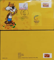 India 2008 Commonwealth Games Delhi Mascot Shera Phila-2400 Presentation Pack With FDC + Folder + M/s