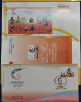 India 2008 Commonwealth Games Delhi Mascot Shera Phila-2400 Presentation Pack With FDC + Folder + M/s