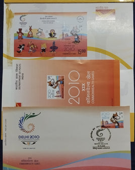 India 2008 Commonwealth Games Delhi Mascot Shera Phila-2400 Presentation Pack With FDC + Folder + M/s