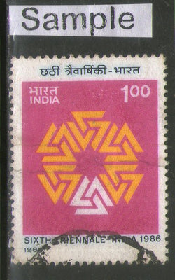 India 1986 Triennale Art Exhibition Phila-1036 Used Stamp