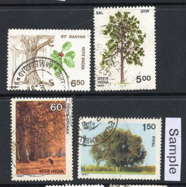 India 1987 Indian Trees Phila-1104-7 Used Stamp Set